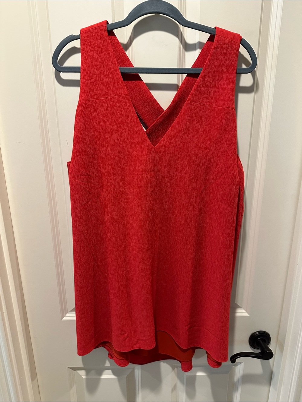 RACHEL Rachel Roy Red V-Neck Cross-Back Tank